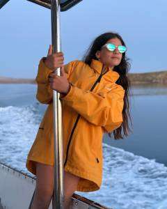 woman on boat